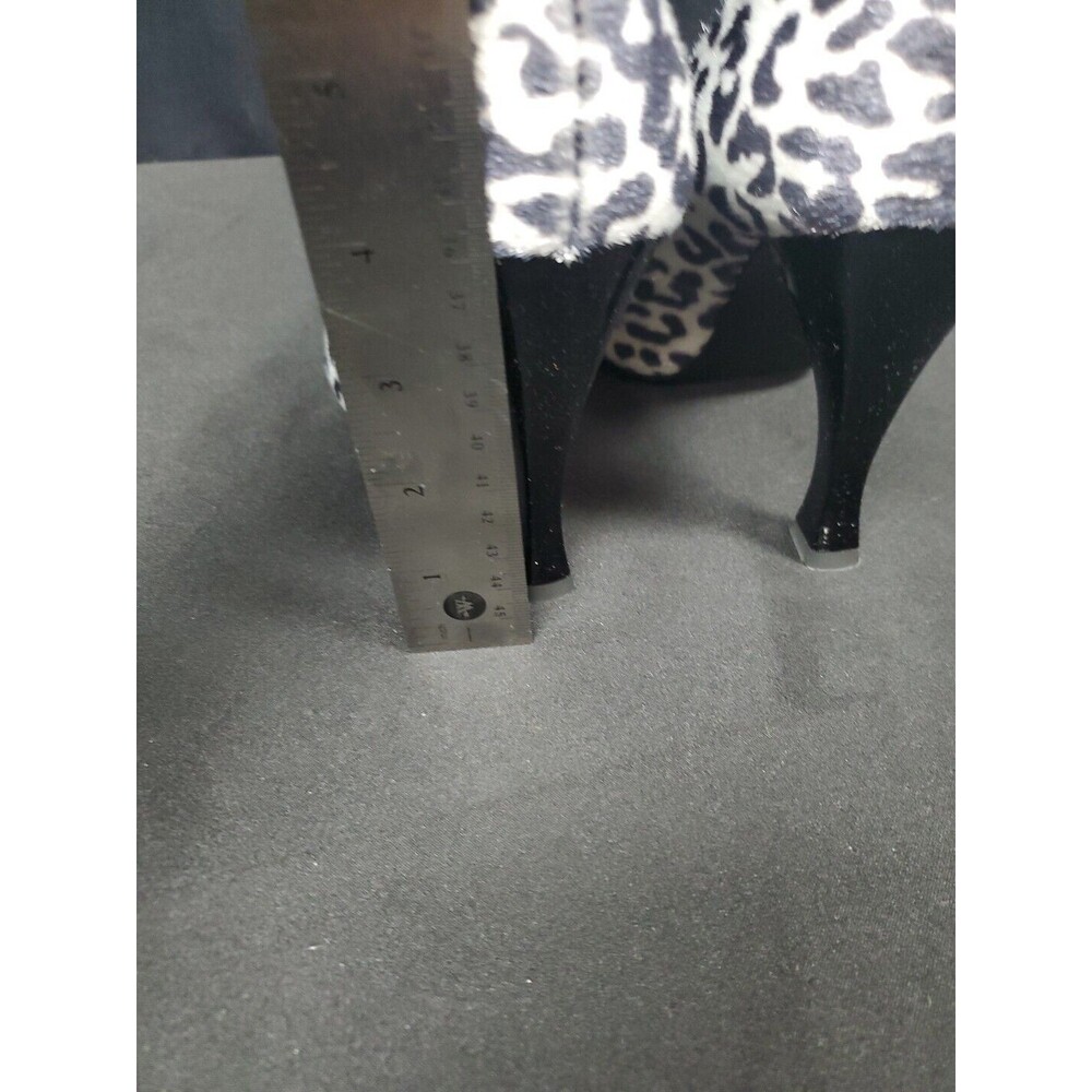 Love Moschino Taglia Leopard Faux Fur Patent Leather Heels Shoes Size 40/ 9.5 - Picture 6 of 8